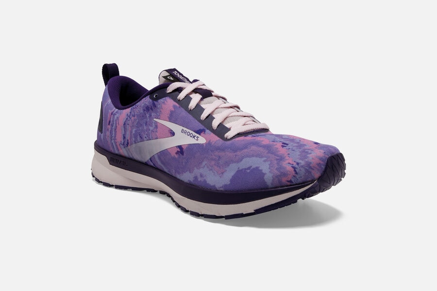 Revel 4 Road Brooks Running Shoes NZ Womens - Purple/Silver/Pink - WCBQVM-839